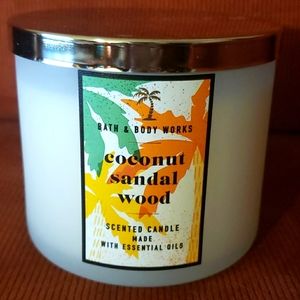 *2 for $40* Bath & Bodyworks Coconut Sandalwood 3-wick Candle
